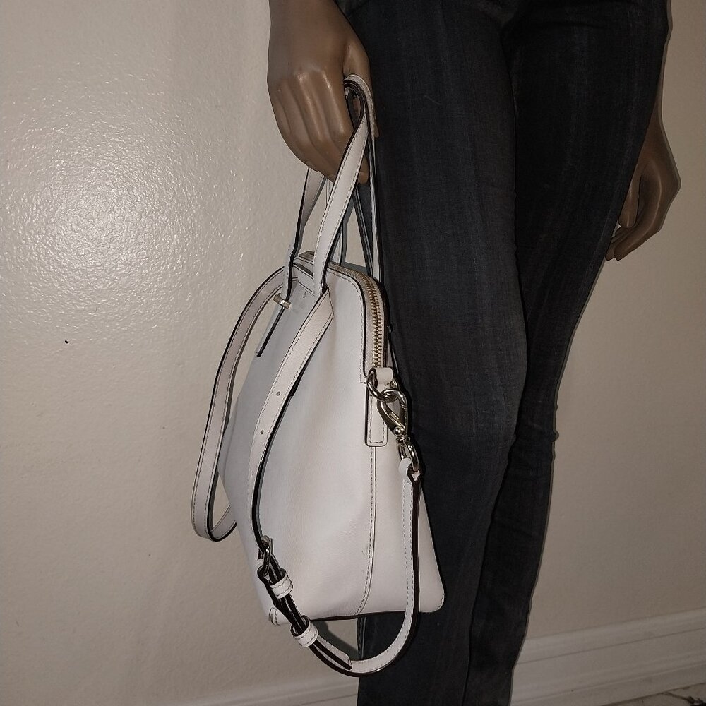 KATE SPADE 2WAY LIGHT GREY LEATHER CROSSBODY/ HAND BAG - Picture 5 of 15